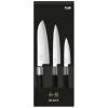 Large choix en ligne Nouveau ✔️ Coffret 3 Couteaux Japonais Universel 10 cm Universel 15 cm et Santoku 16,5 cm Wasabi Black Kai 🤩 7