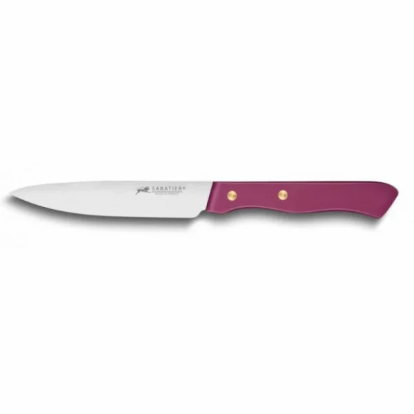 magasin solde Couteau D’Office 10 Cm Sabatier Fuschia 1