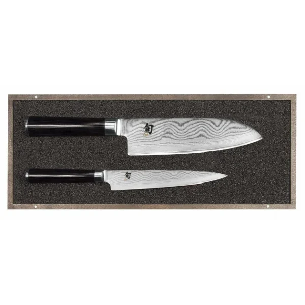 exclusivement disponibles Budget 🎁 Set Couteau Santoku et Couteau Universel Shun Classic Damas Kai ⭐ 1